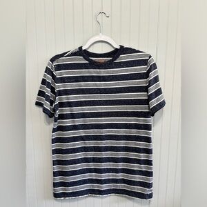 Cat & Jack Striped T-Shirt Navy White Boys XL (14/16)